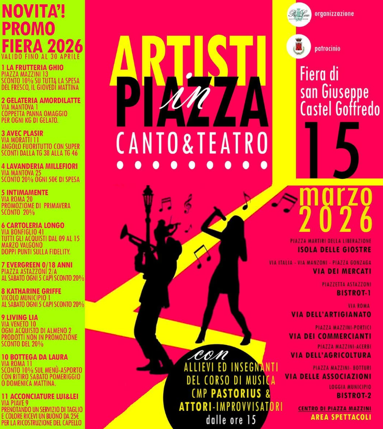 Locandina Artisti in piazza a Castel Goffredo