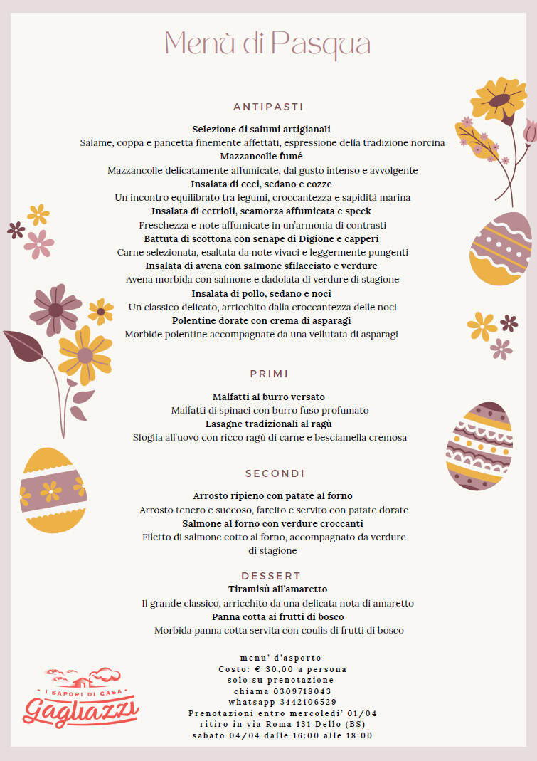Locandina Pranzo di pasqua