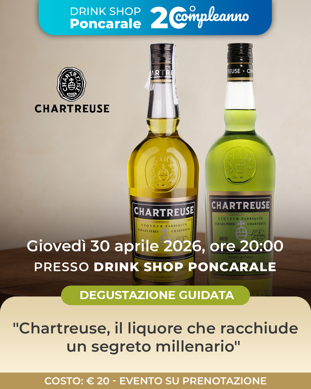 Locandina Degustazione guidata chartreuse