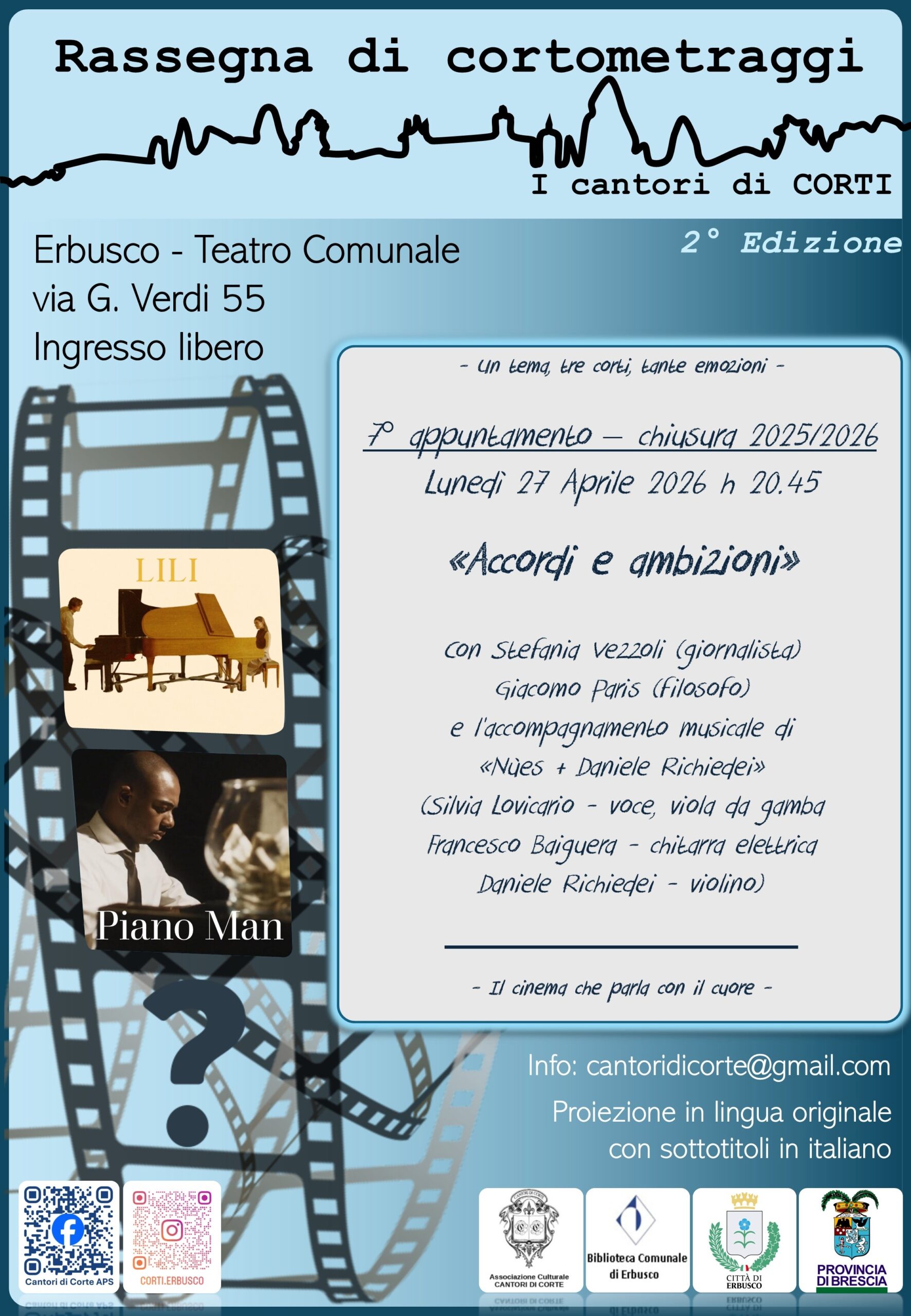 Locandina Serata cortometraggi