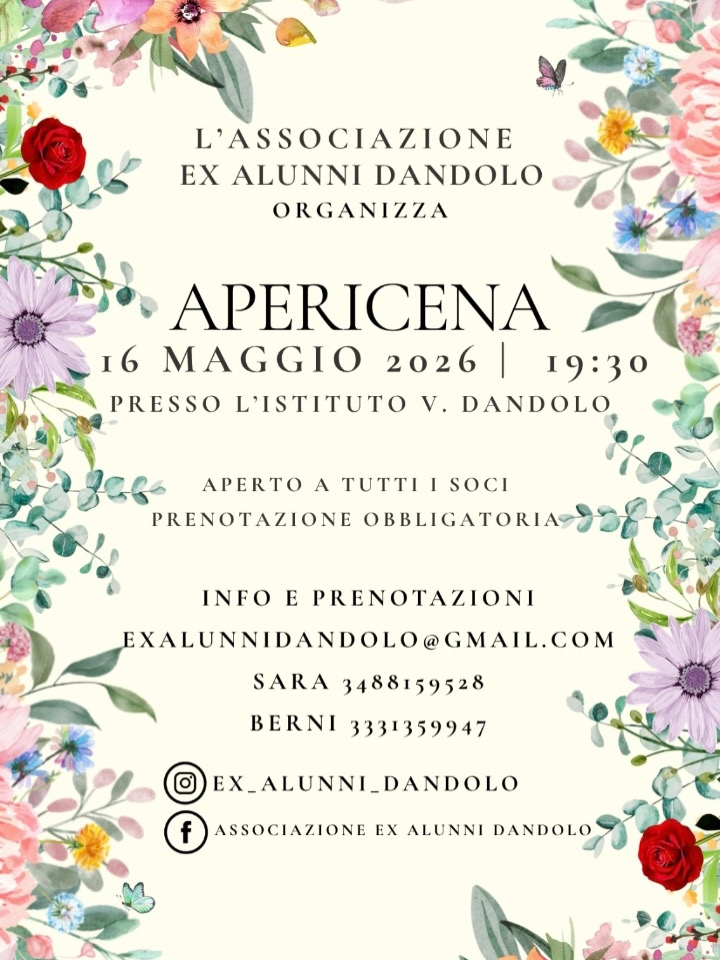 Locandina Apericena ex alunni dandolo
