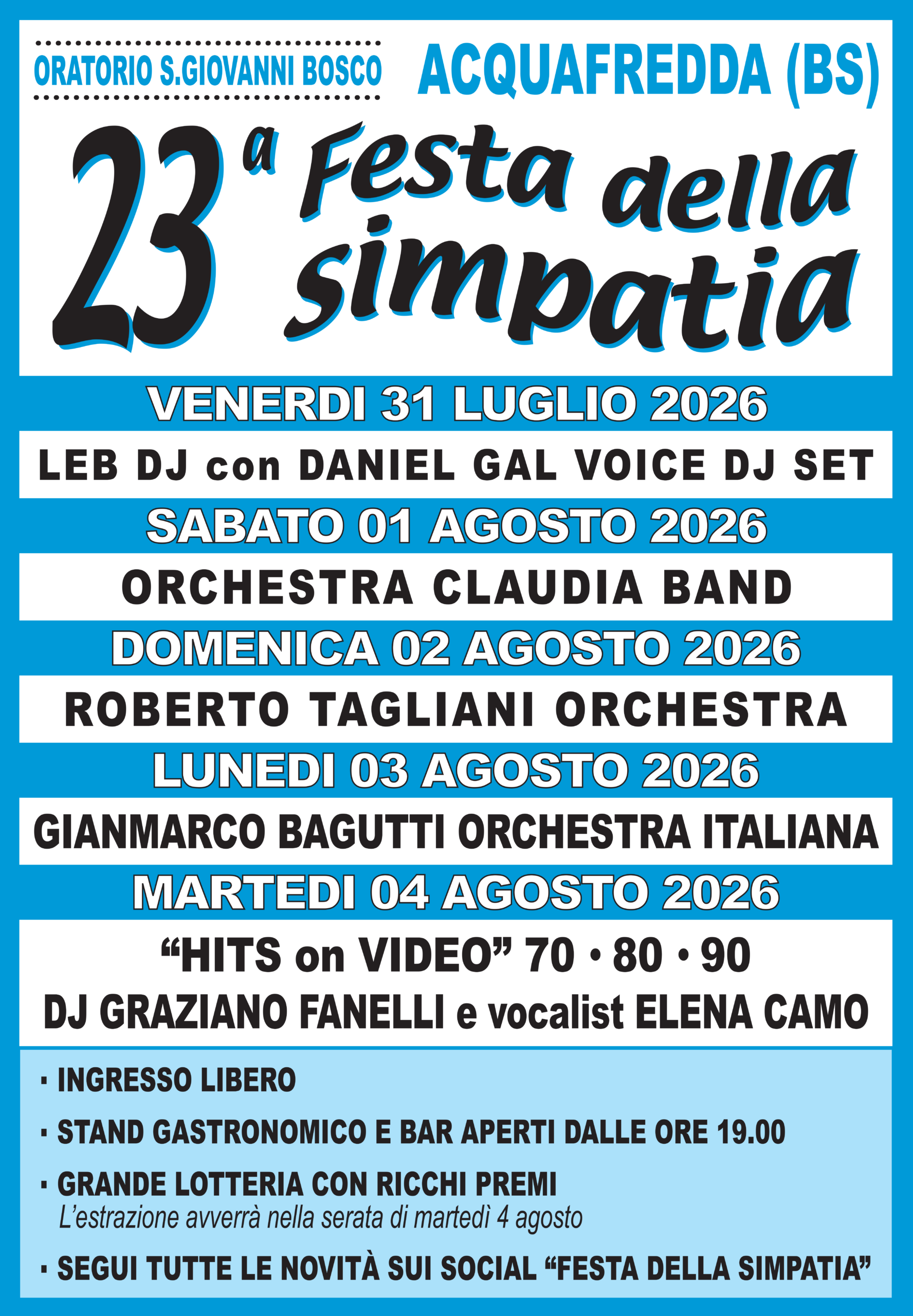 Locandina Festa della Simpatia