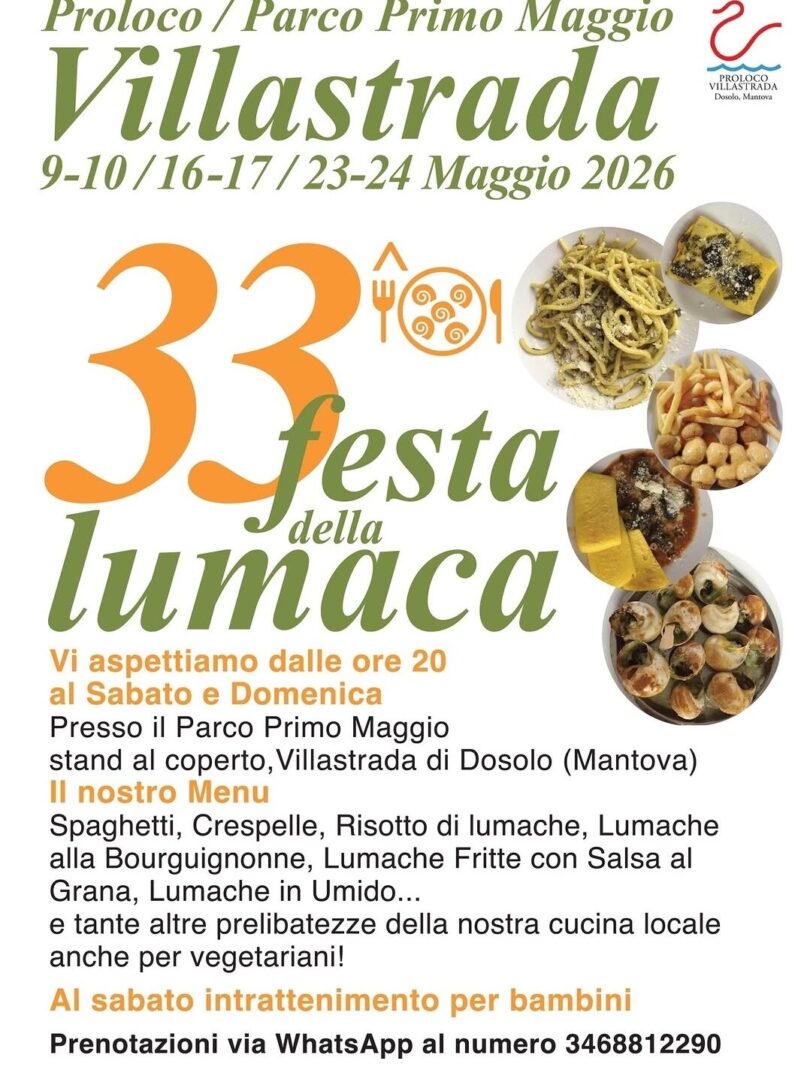 Locandina Festa della Lumaca a Mantova