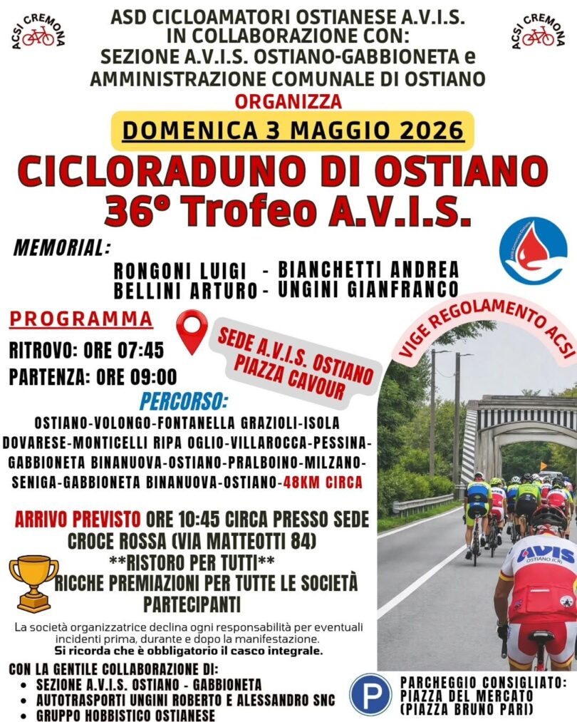 Locandina Cicloraduno di Ostiano
