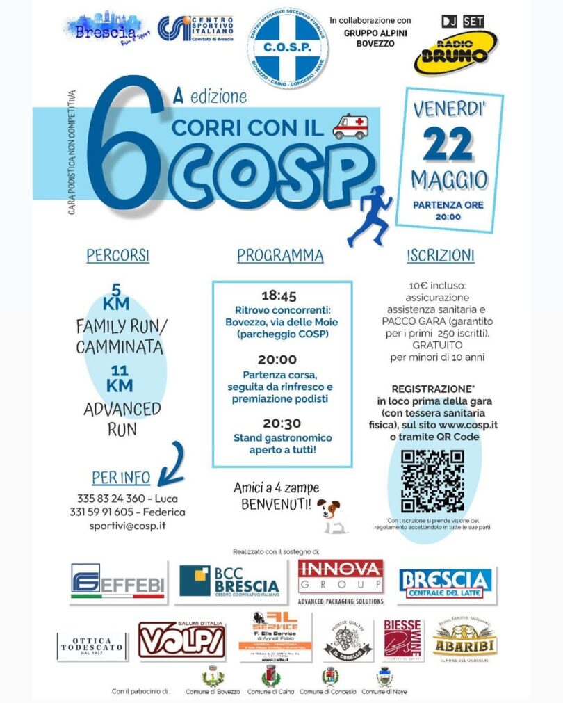 Locandina Corri con il COSP