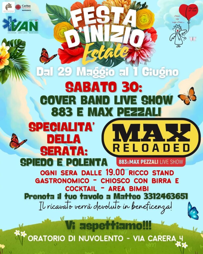 Locandina Festa inizio estate a Nuvolento