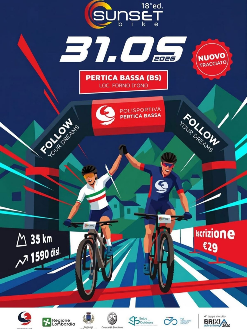 Locandina Sunset Bike a Pertica Bassa