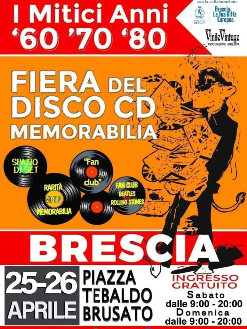 Locandina La Fiera del Disco e Vintage di Brescia