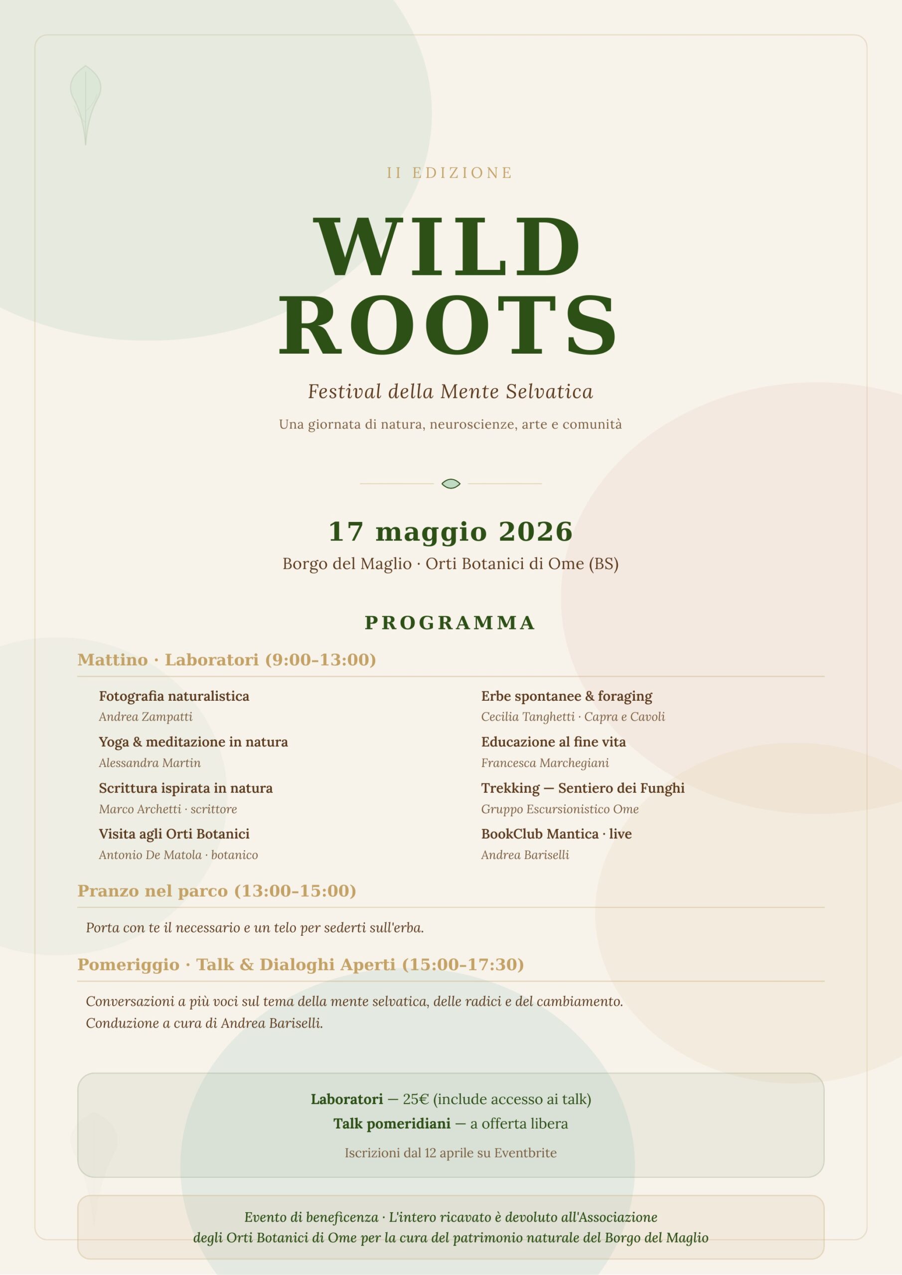 Locandina Festival Wild roots