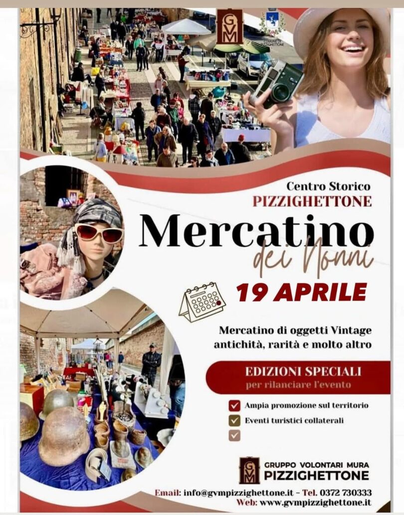 Locandina Mercatino dei Nonni a Pizzighettone