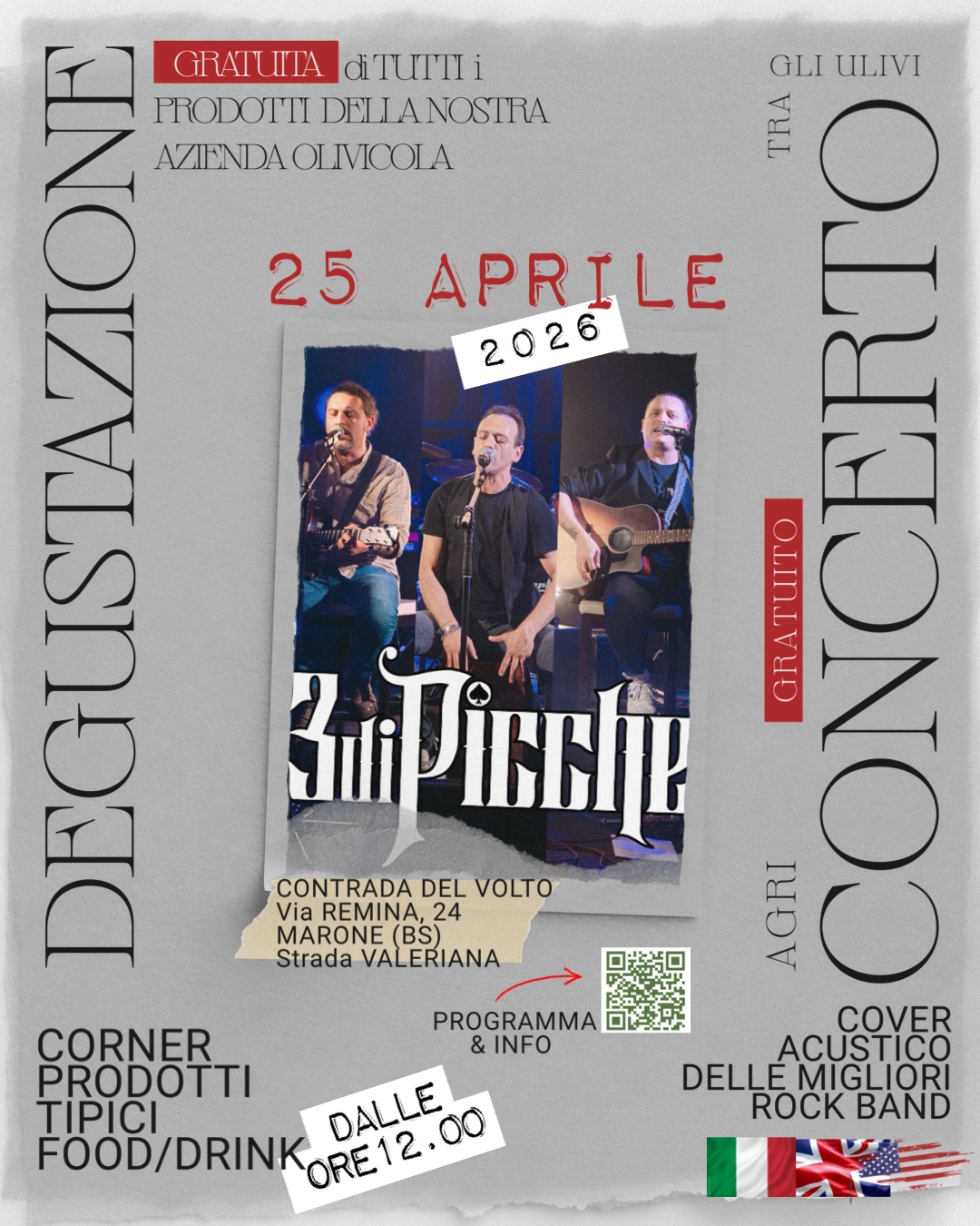 Locandina Agriconcerto con degustazione vista lago