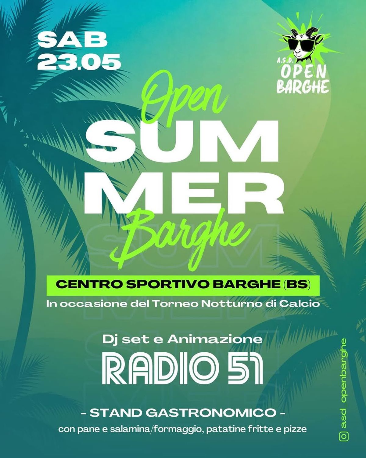 Locandina Open summer barghe