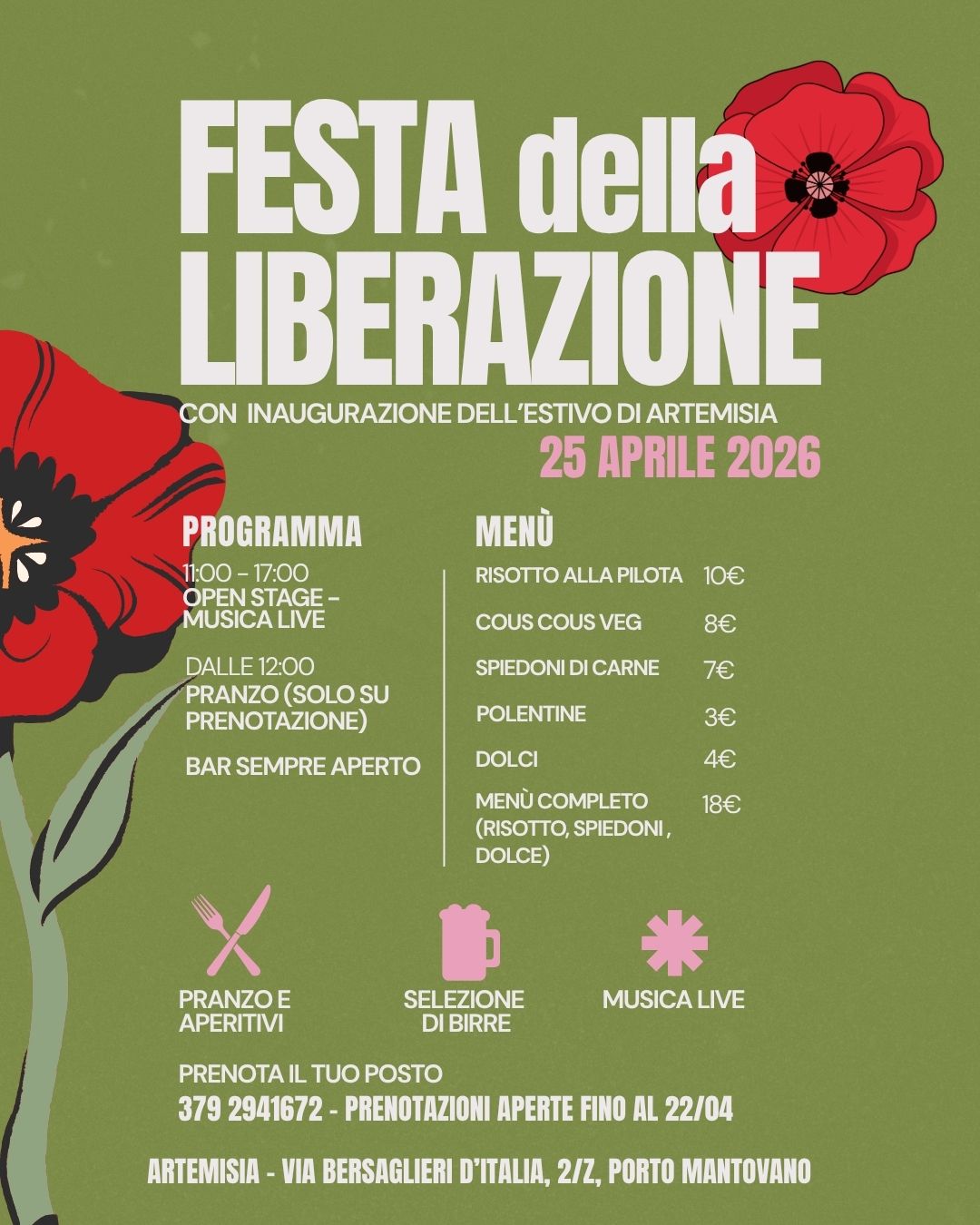 Locandina Festa della liberazione
