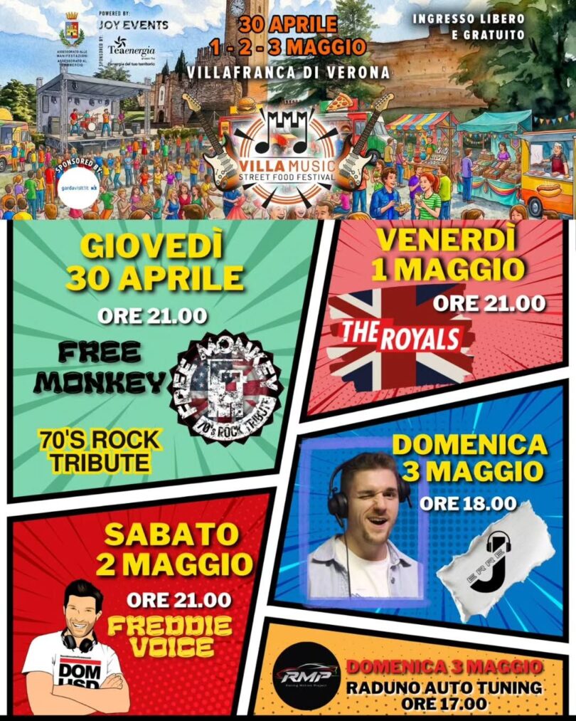 Locandina VillaMusic Street Food Festival