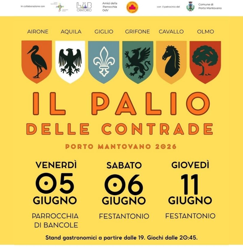Locandina Il palio delle contrade a Porto Mantovano