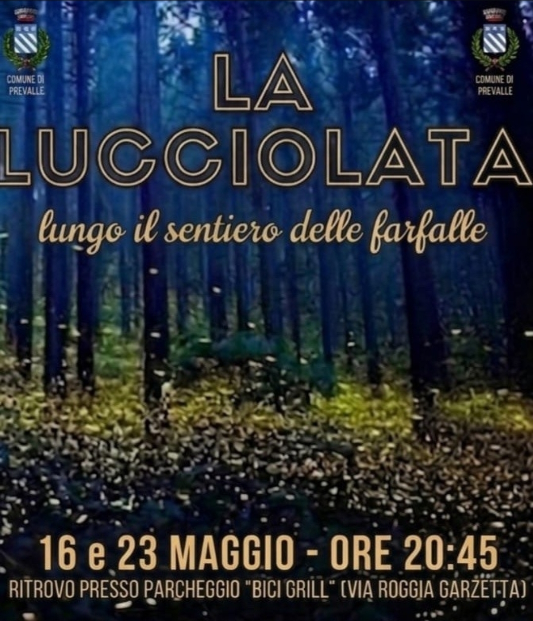 Locandina La lucciolata a Prevalle