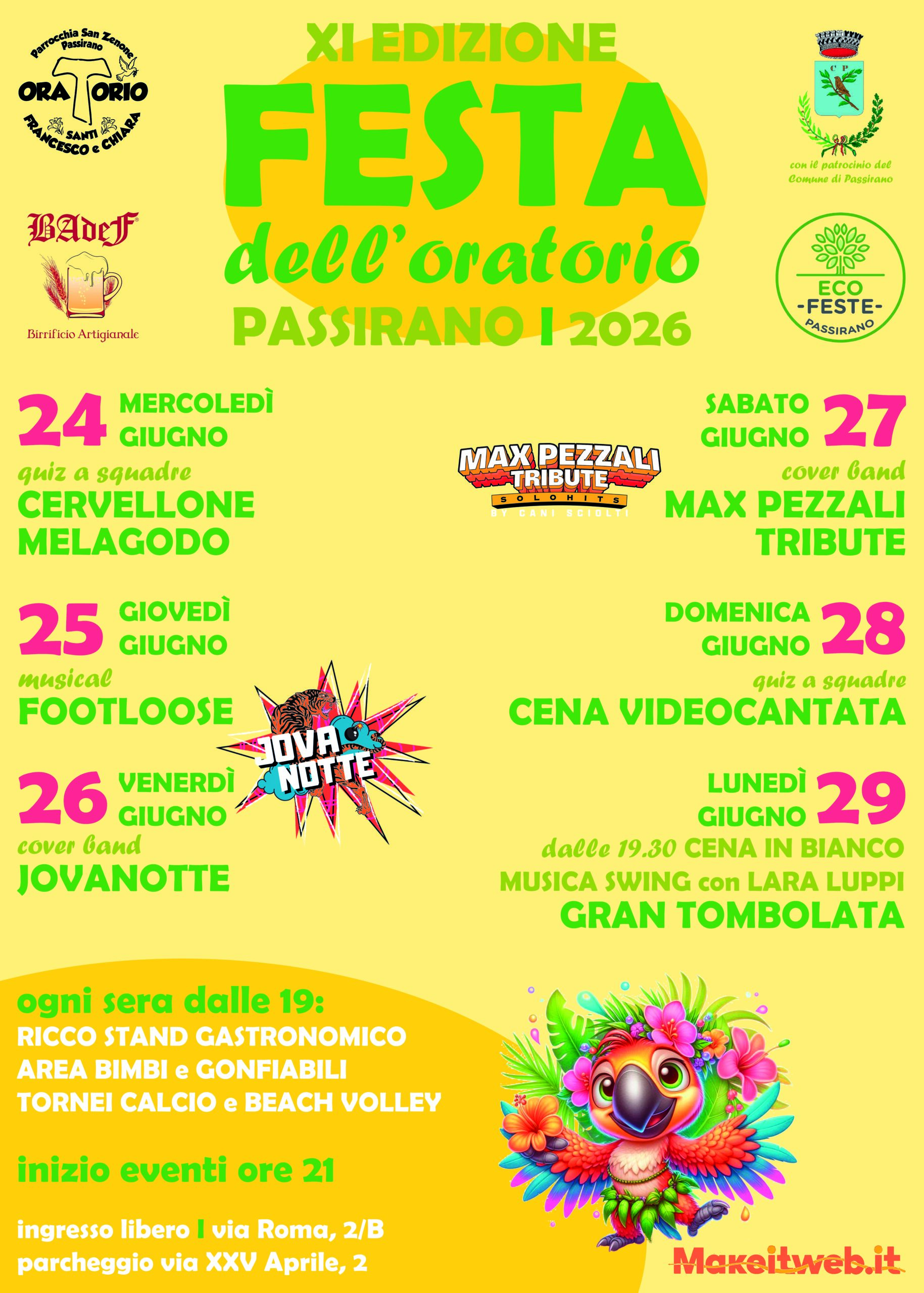 Locandina Festa oratorio Passirano