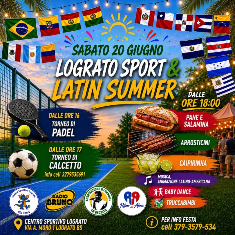 Locandina Lograto sport and latin summer