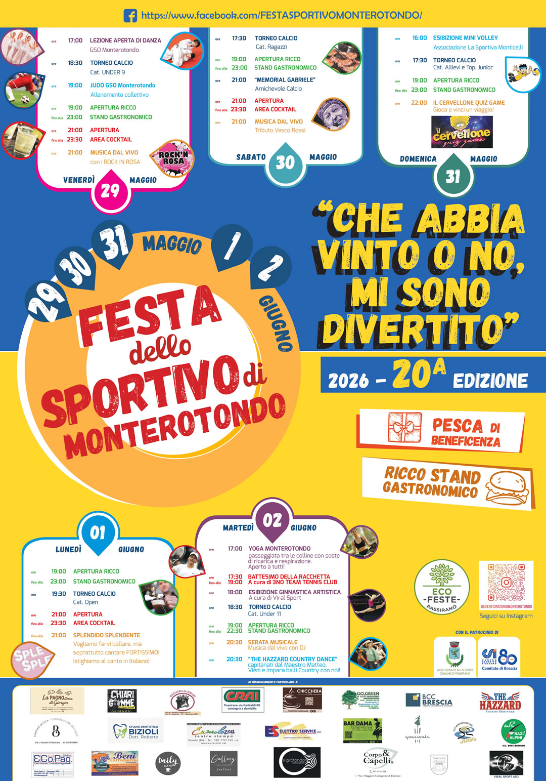 Locandina Festa dello sportivo di Monterotondo – Passirano