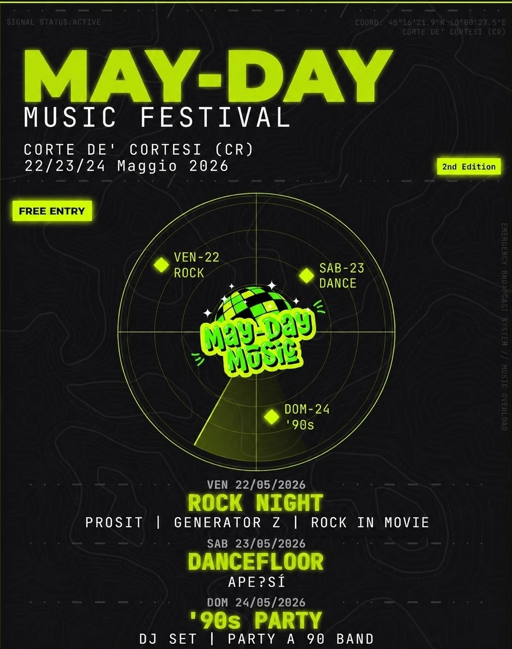 Locandina May-Day Music Festival a Cremona
