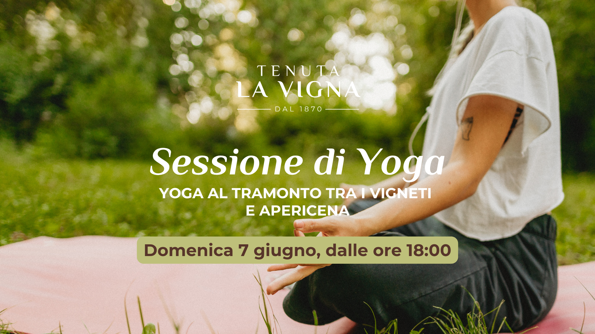 Locandina Yoga e apericena tra i vigneti