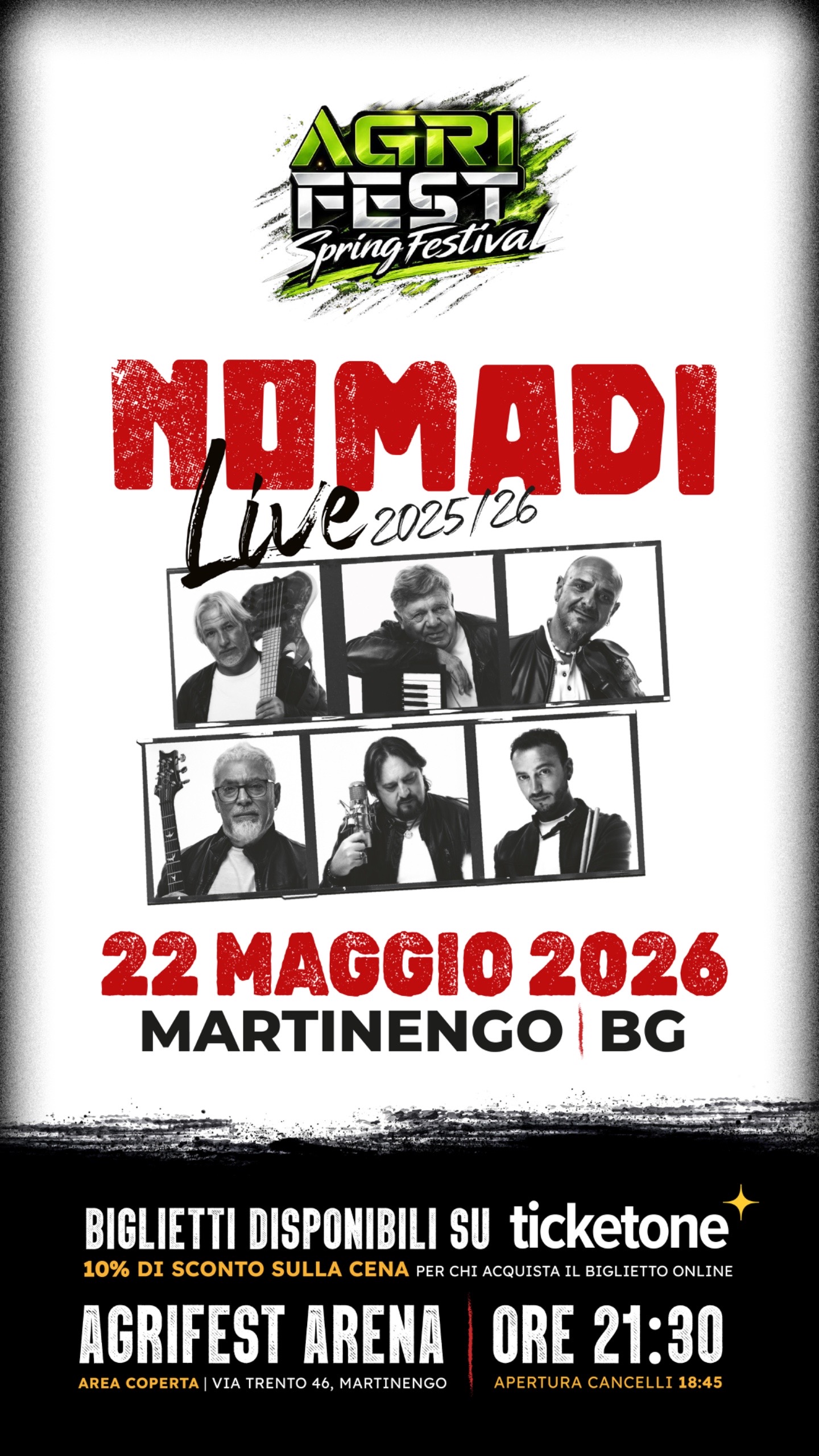 Locandina Nomadi live
