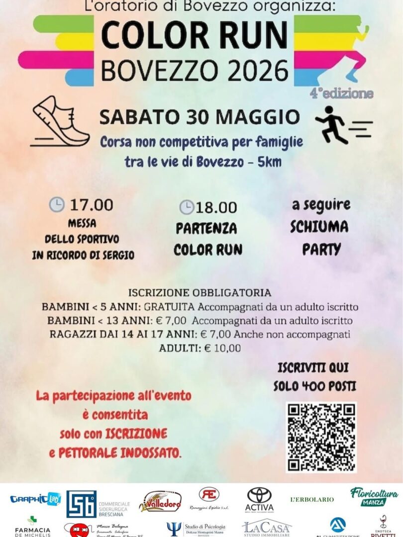 Locandina Color Run a Bovezzo