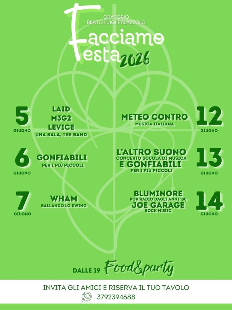 Locandina Facciamo Festa