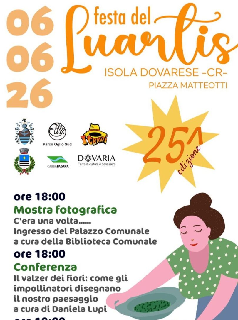 Locandina Festa del Luartis a Isola Dovarese