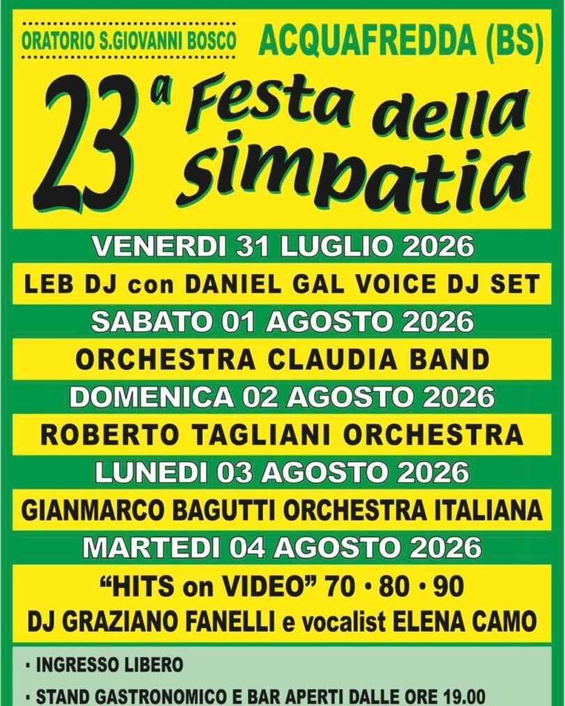 Locandina Festa della Simpatia