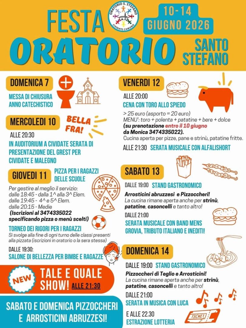 Locandina Festa dell'oratorio