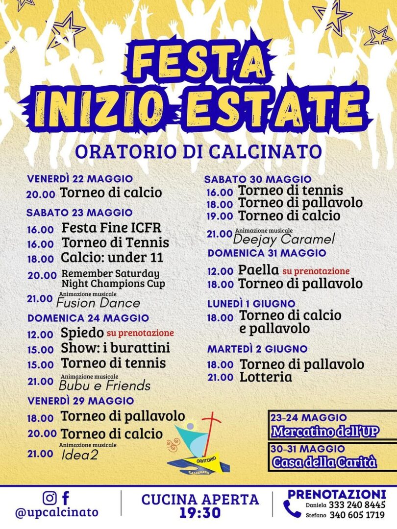 Locandina Festa di inizio estate