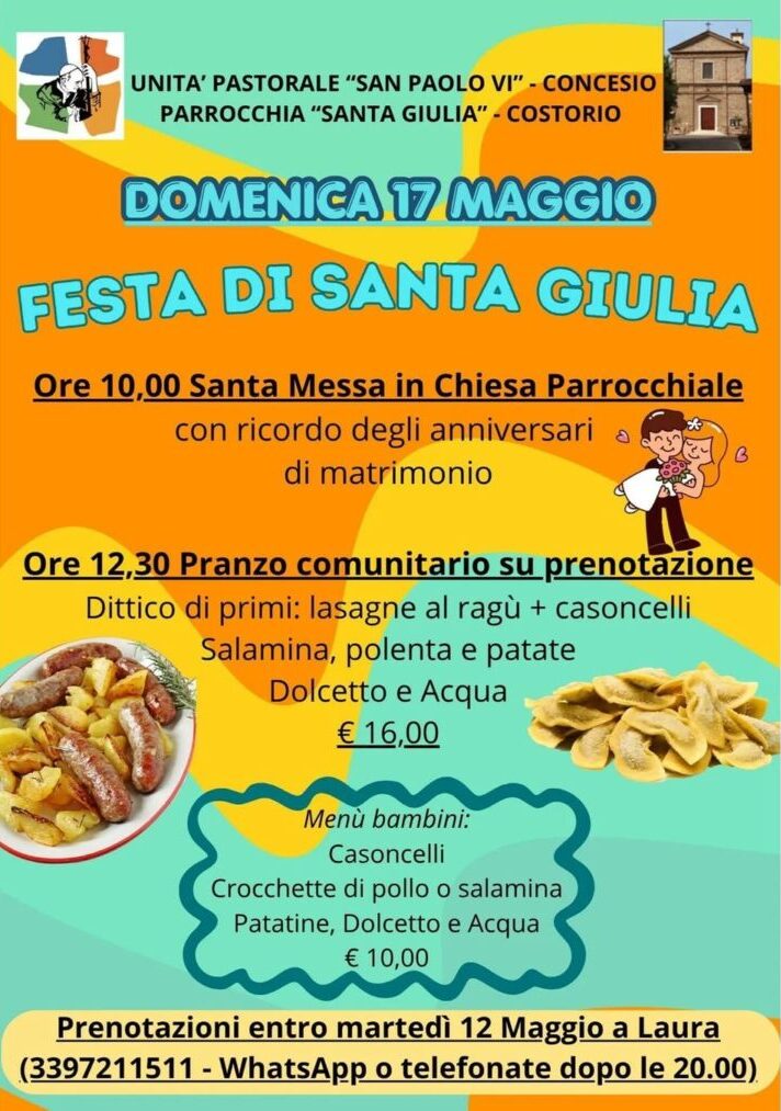 Locandina Festa di Santa Giulia