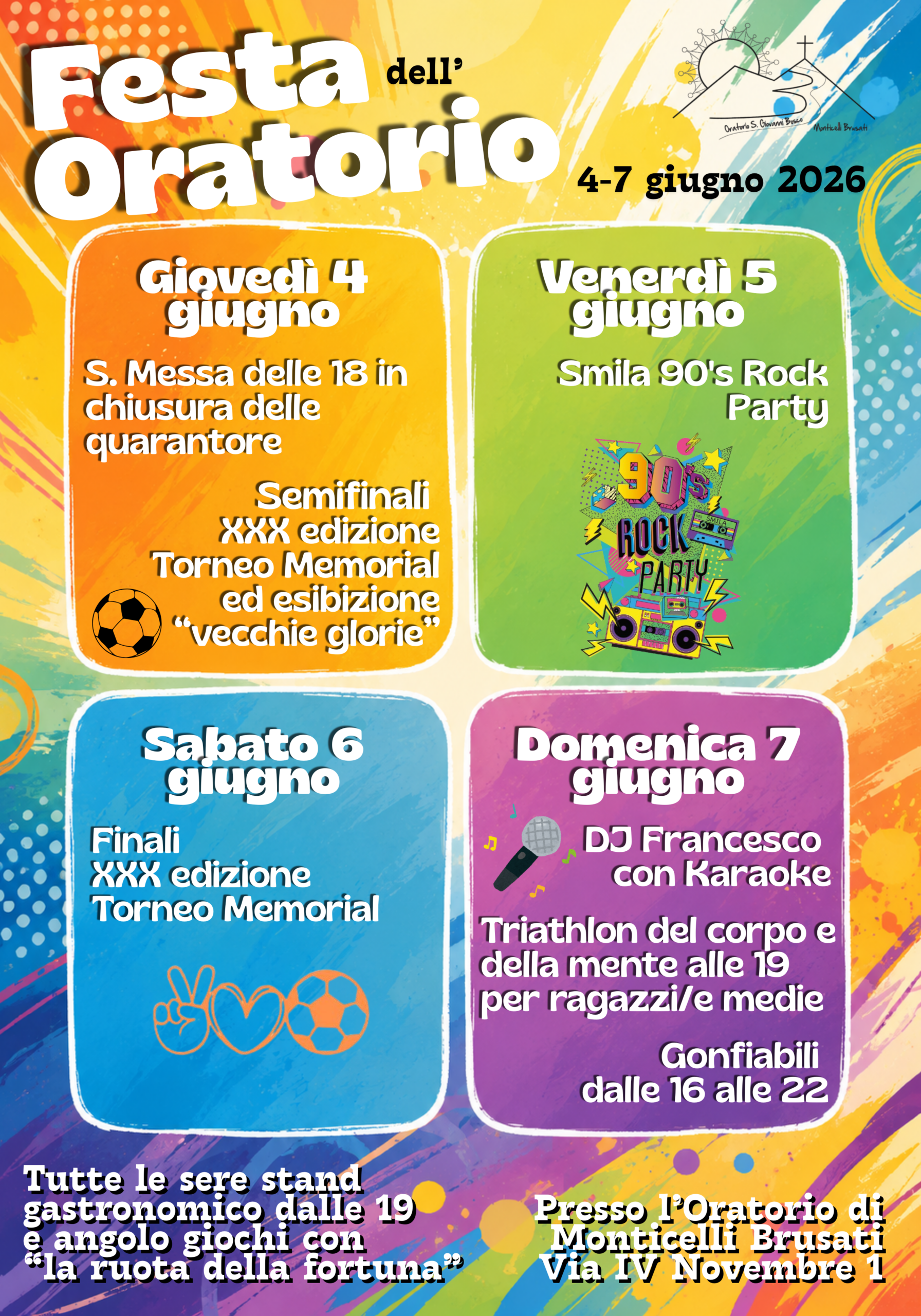 Locandina Festa dell'oratorio