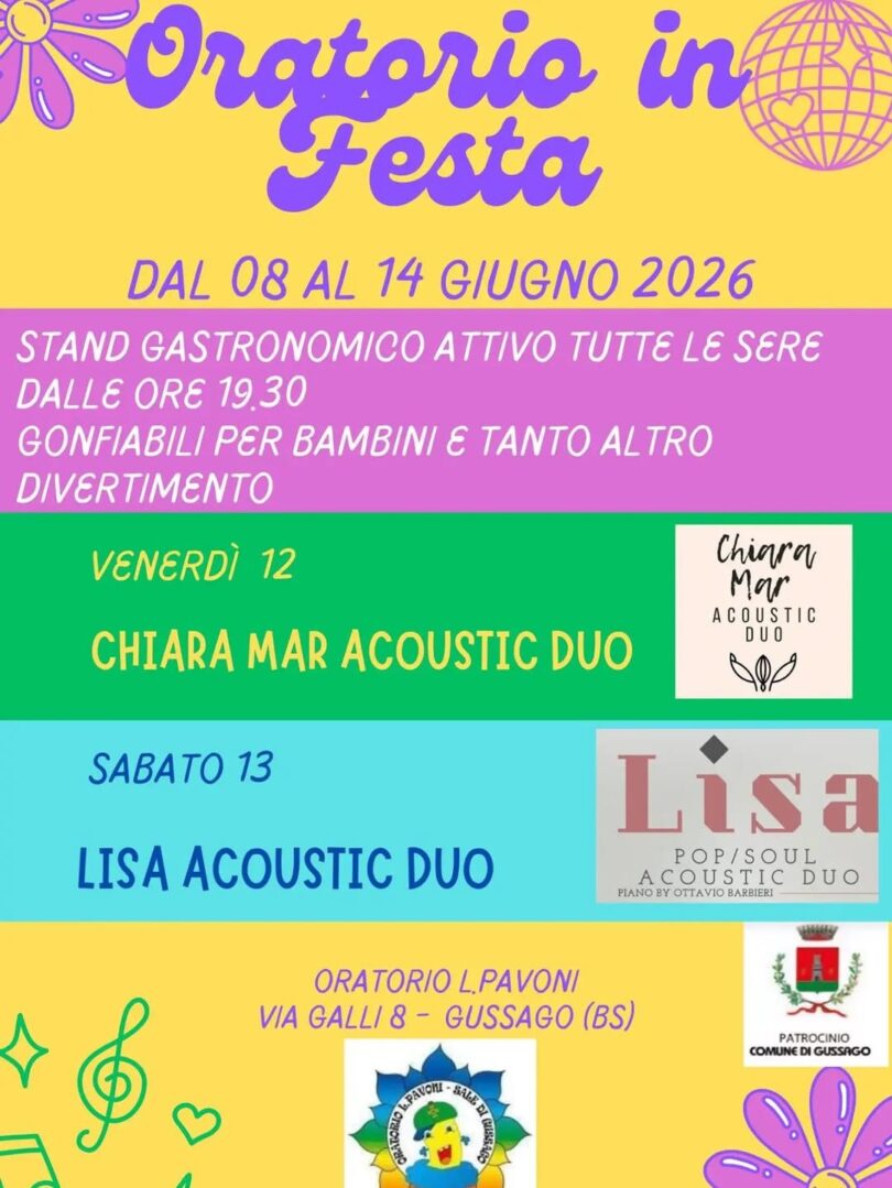 Locandina Oratorio in festa