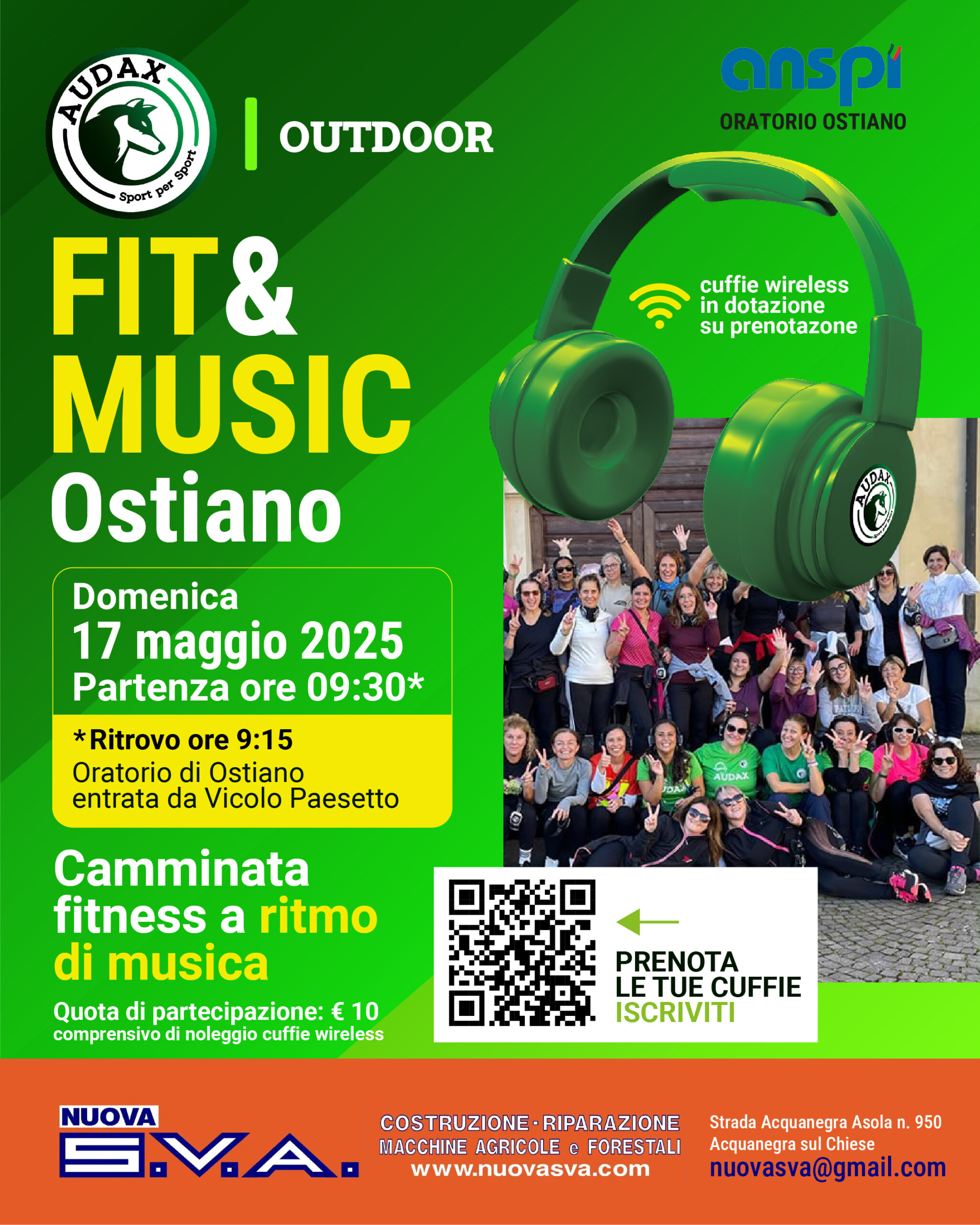 Locandina Fit&music a Ostiano