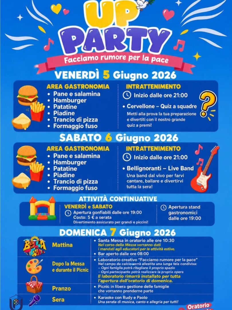 Locandina Party: facciamo rumore per la pace