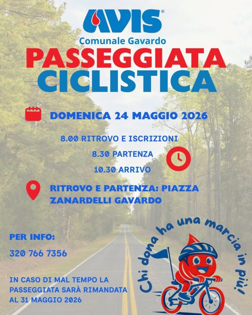 Locandina Passeggiata ciclistica