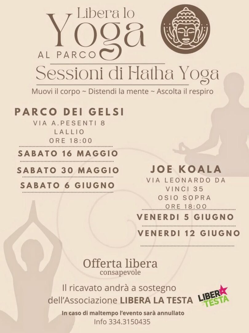 Locandina Sessioni di Hatha Yoga al Parco