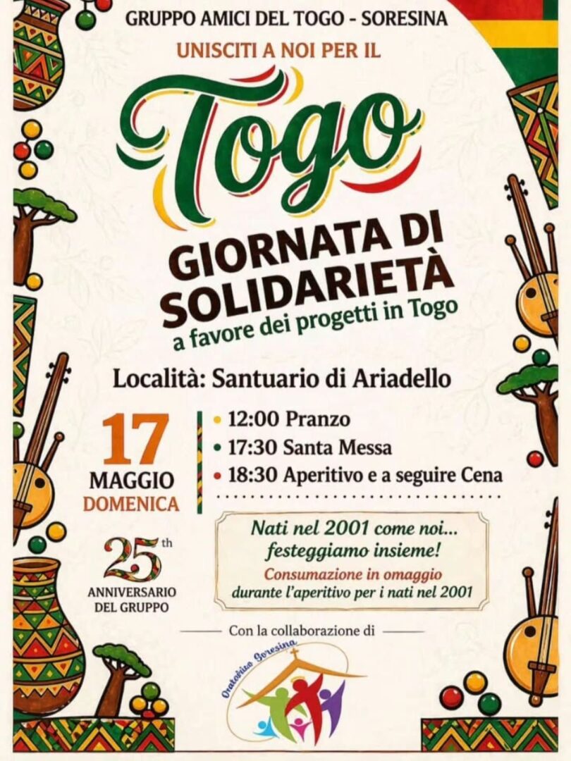 Locandina Togo Giornata di solidarietà