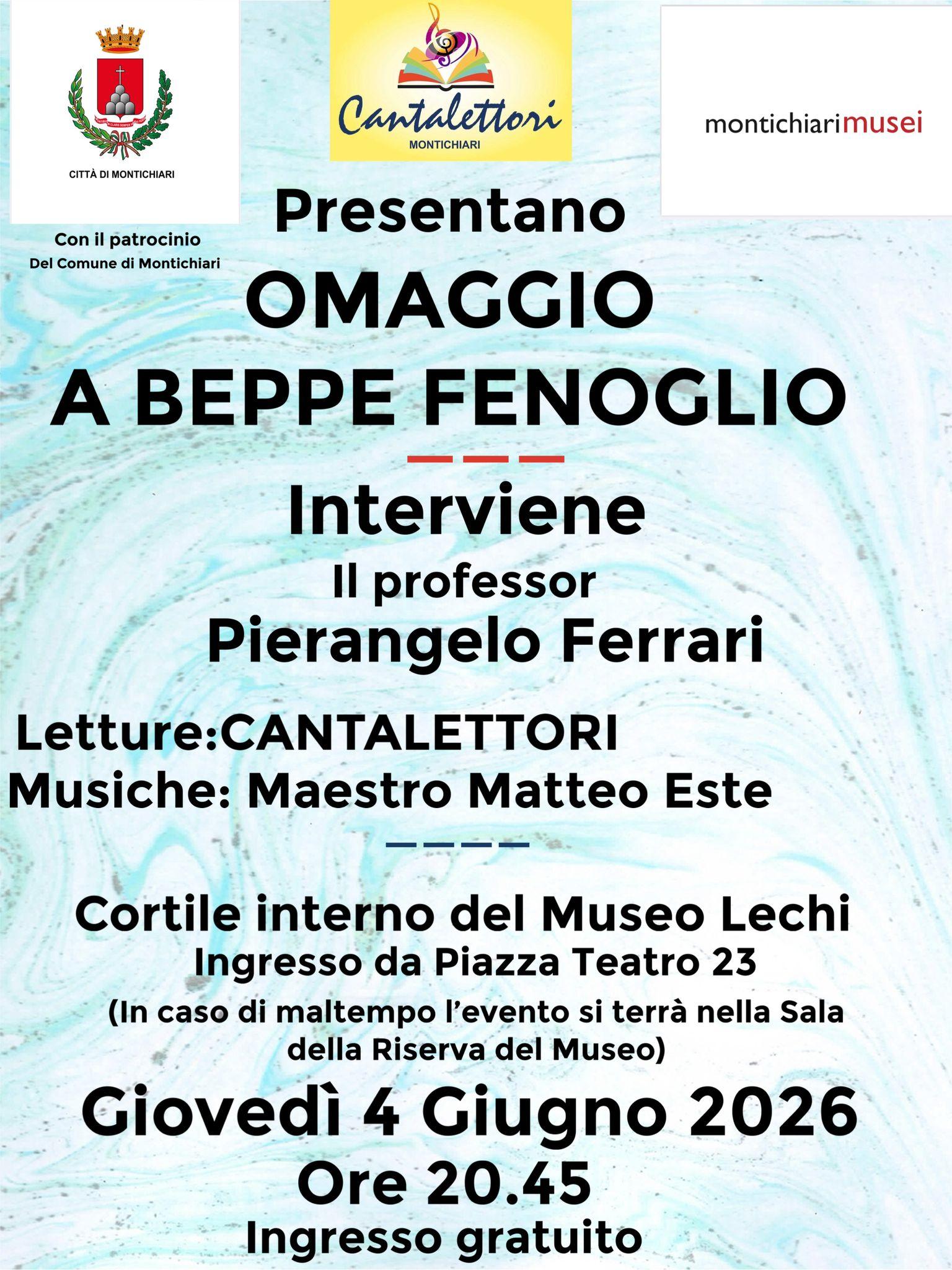 Locandina Omaggio a Beppe Fenoglio