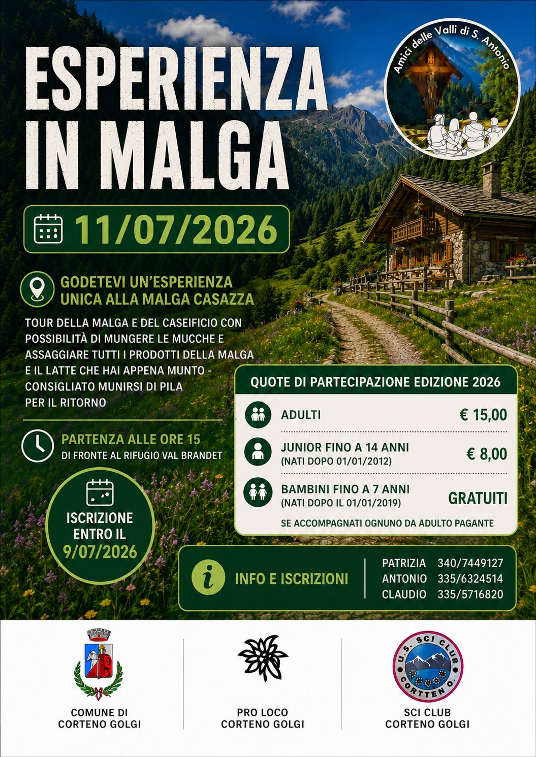 Locandina Esperienza in malga