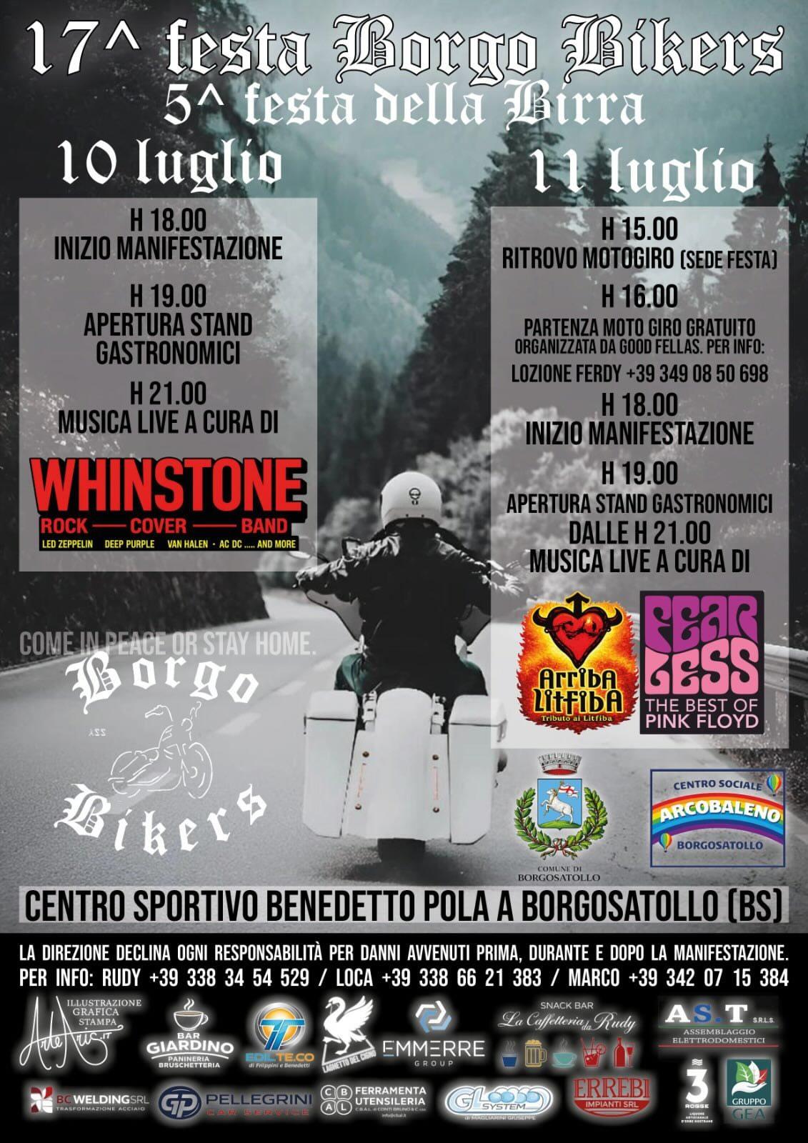 Locandina Festa borgo bikers e Festa della birra