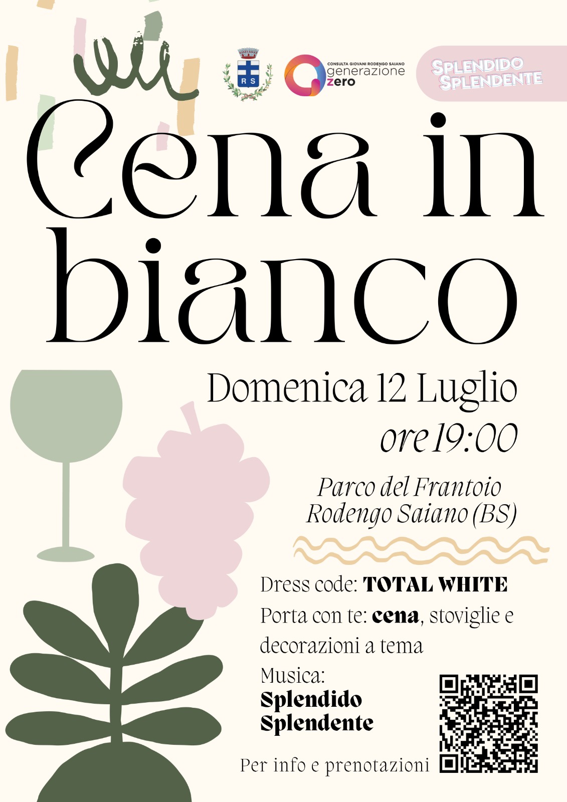 Locandina Cena in bianco