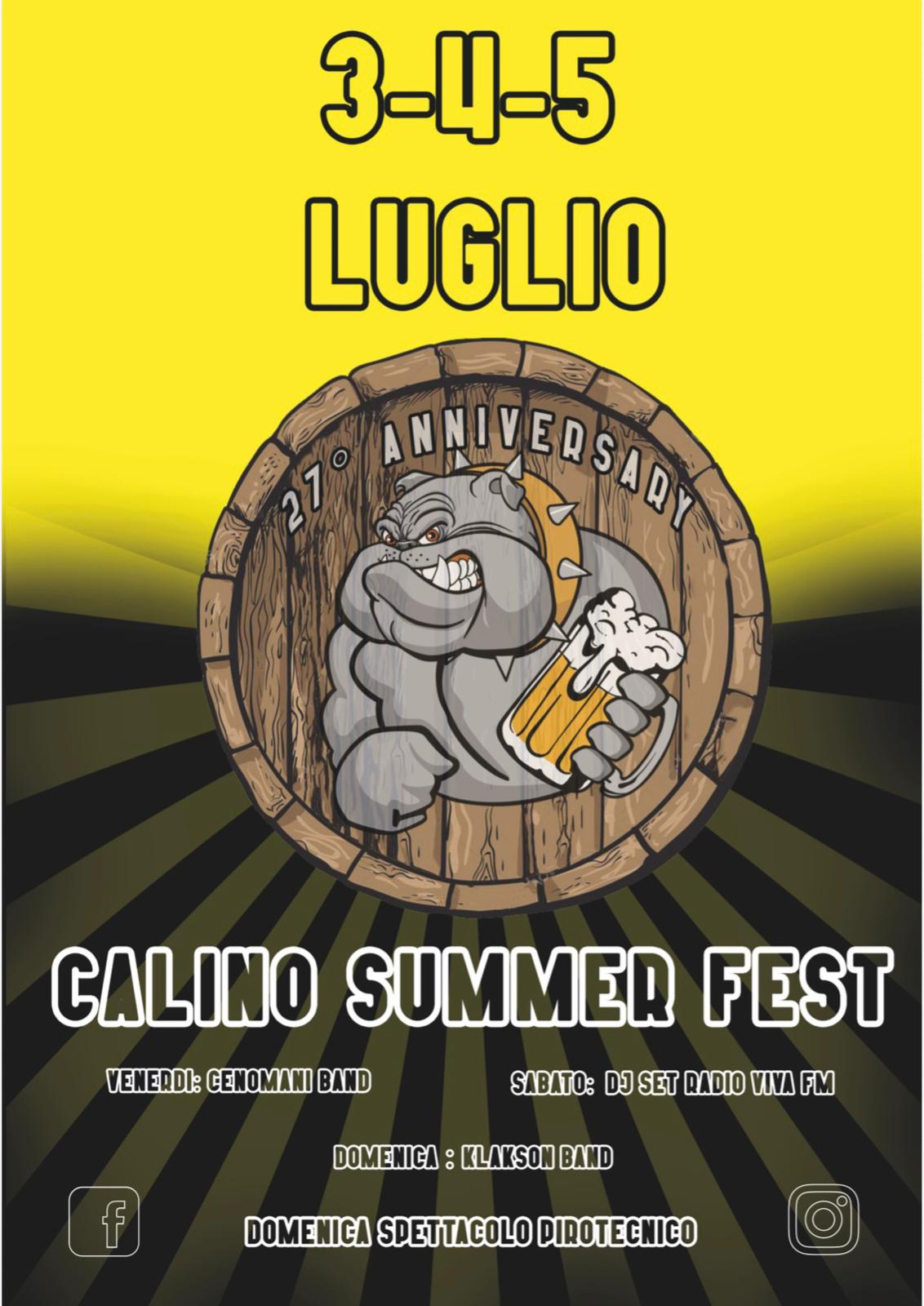 Locandina Calino summer fest