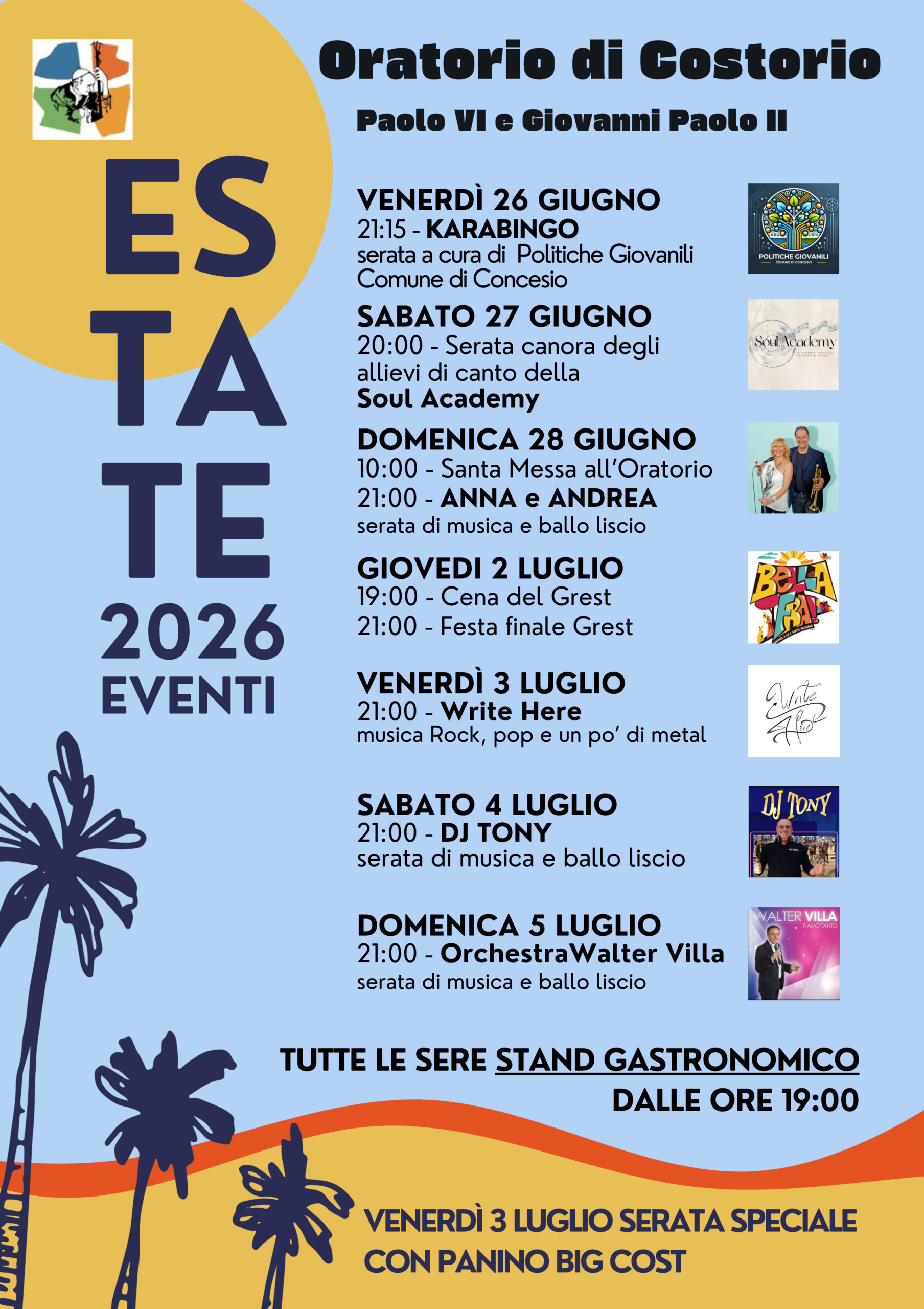 Locandina Festa d'estate oratorio costorio