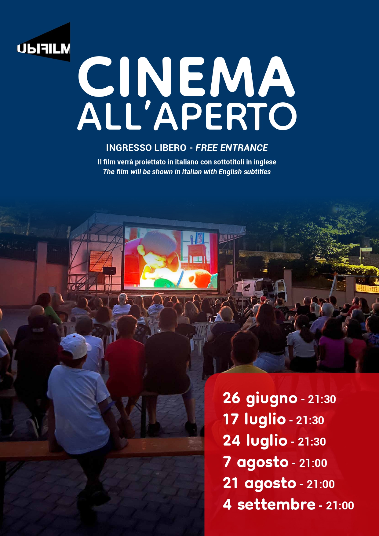 Locandina Cinema all'aperto