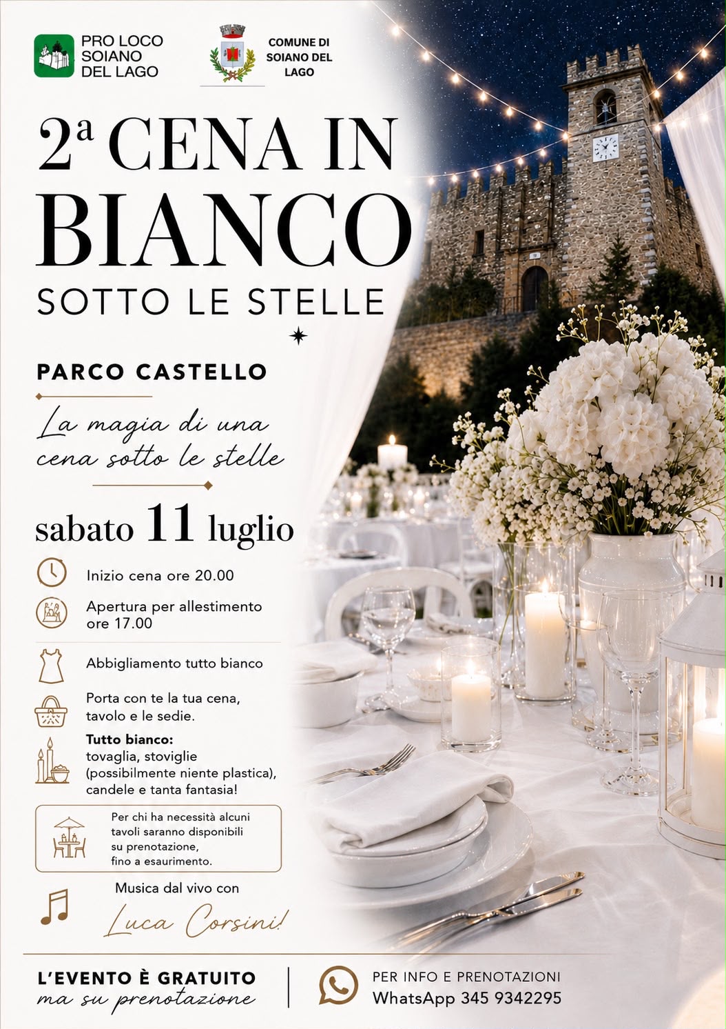 Locandina Cena in bianco sotto le stelle
