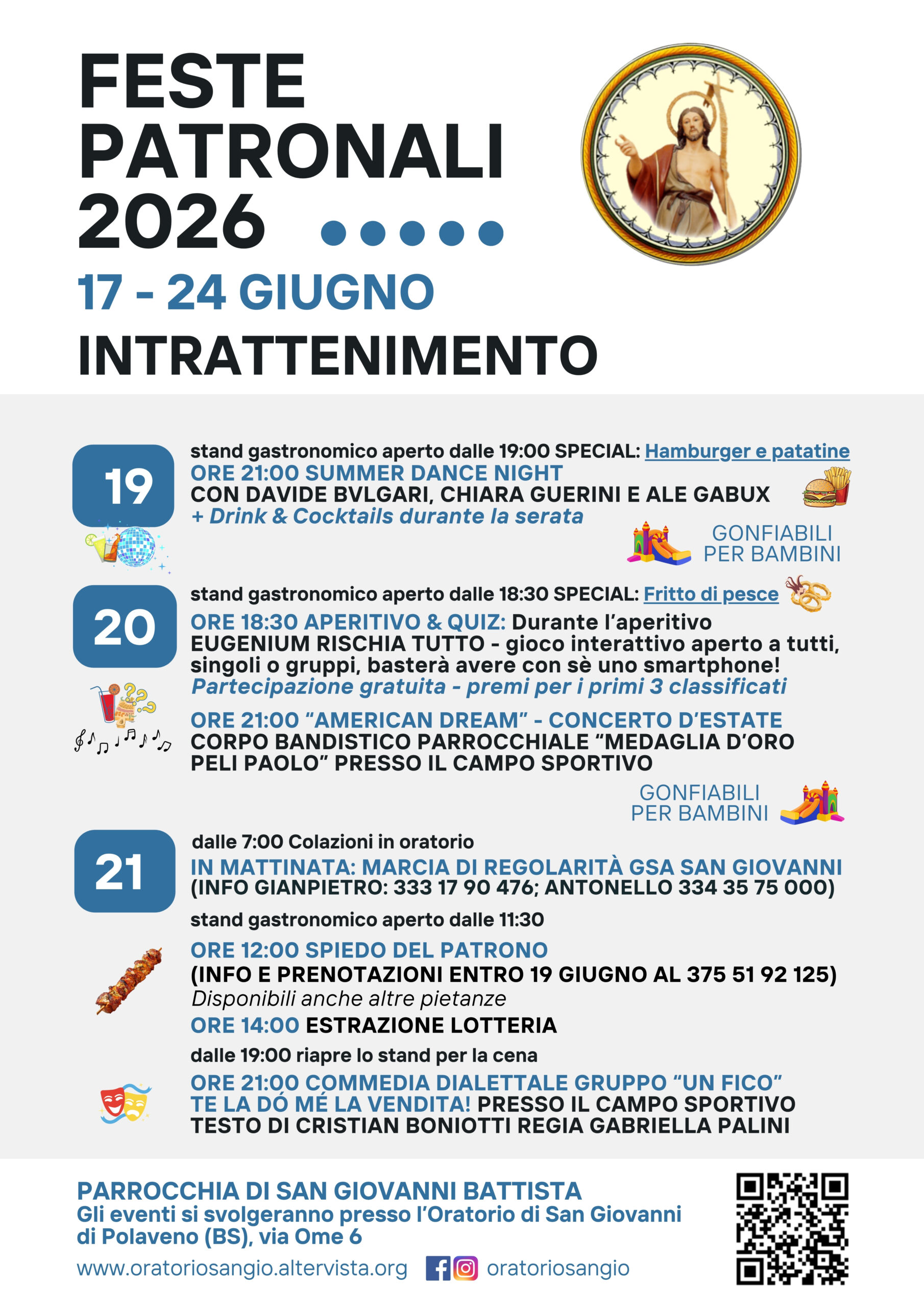 Locandina Feste patronali a Polaveno
