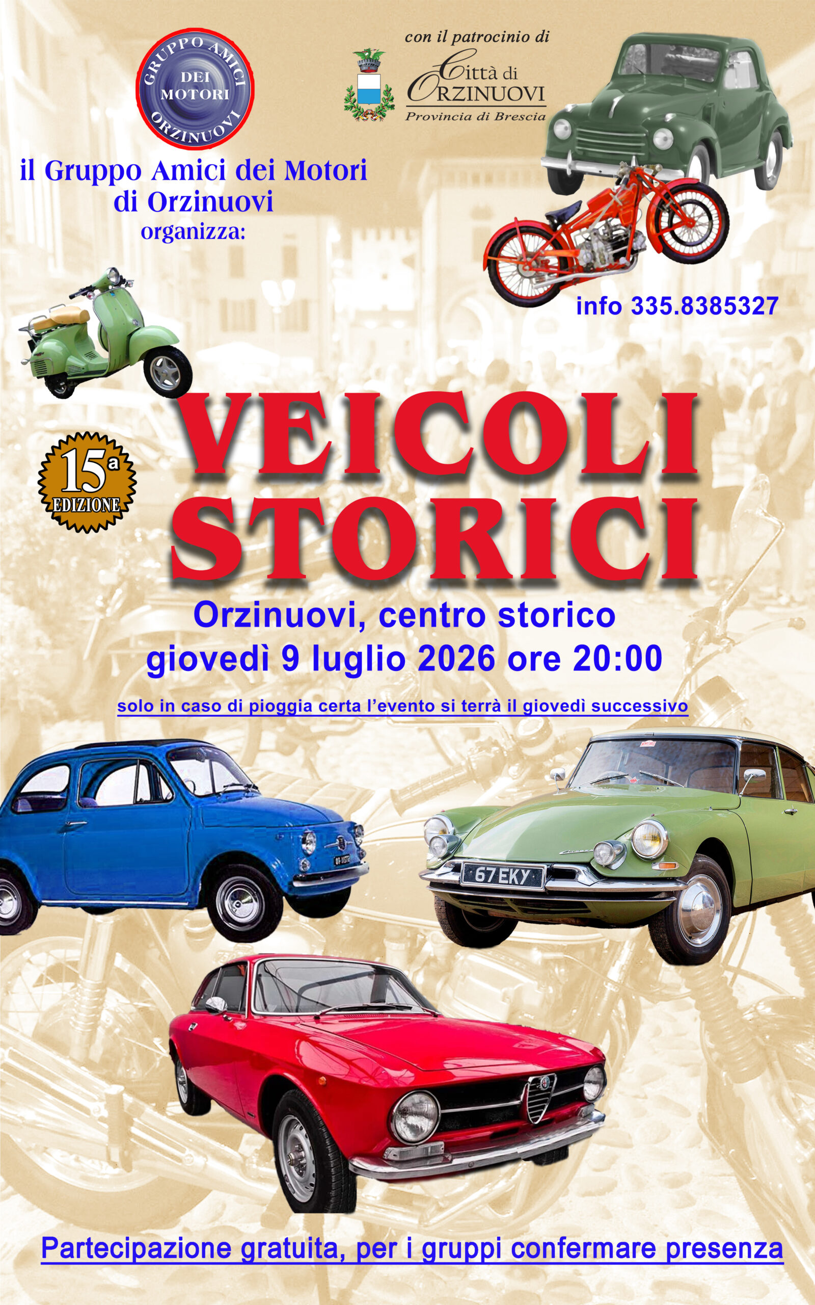 Locandina Veicoli storici a Orzinuovi